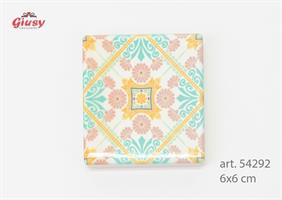 Calamita In Porcellana Decoro Aloha 6x6 Cm 24*288