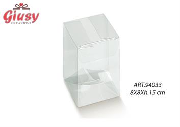 Astuccio Trasparente In Pvc A Scatto 8x8xh.15 Cm 10*200