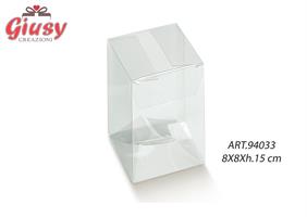 Astuccio Trasparente In Pvc A Scatto 8x8xh.15 Cm 10*200