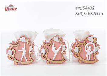 Portasacchetto In Legno x Danza 3 Modelli Assortiti 8x3,5xh.8 Cm 12*480