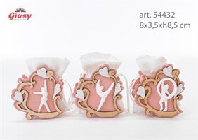 Portasacchetto In Legno x Danza 3 Modelli Assortiti 8x3,5xh.8 Cm 12*480