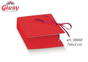Book Decoro Lino Rosso 7x6xh.3 Cm 10*200