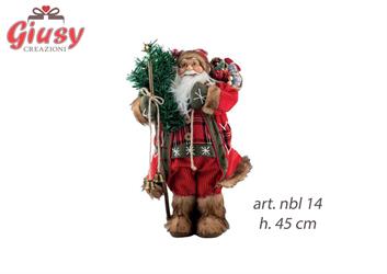 Babbo Natale Con Vestito Rosso E Campane h.45 Cm 1*6