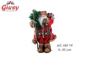 Babbo Natale Con Vestito Rosso E Campane h.45 Cm 1*6
