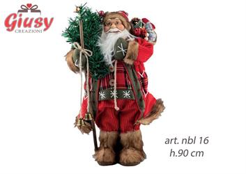 Babbo Natale Con Vestito rosso H.90 Cm
