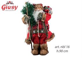 Babbo Natale Con Vestito rosso H.90 Cm