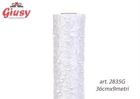Organza Decoro Neve 36 Cmx9 Metri