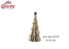 Albero Piccolo In Ceramica Decoro Oro h.16 Cm