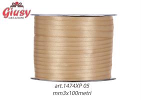 Nastro Doppio Raso Mm3x100 Metri Color Oro