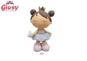 Principessa Spiritosa Con Colomba In Resina h.10 Cm 6*48