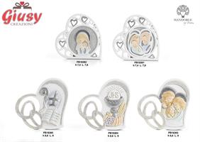 Cuore Con Sacra Famiglia In Resina H. 8,6 Cm 6*120