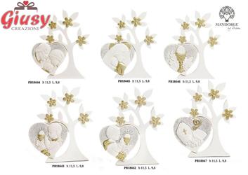 Albero Con Cuore Con Madonna Con Bimbo In Resina H. 11,5 Cm 12*120