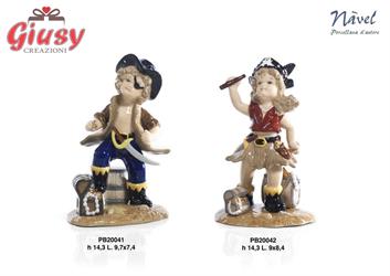 ragazzo Pirata In Porcellana Navel 14,3 Cm Completo Di Scatola 2*18