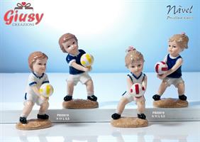 Pallavolo Boys In Porcellana Navel 2 Soggetti Assortiti H.11 Cm 2*24