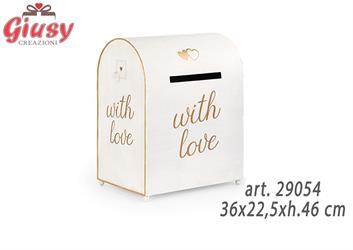 Cassetta Posta White Love In Metallo 36x22,5xh.46 Cm