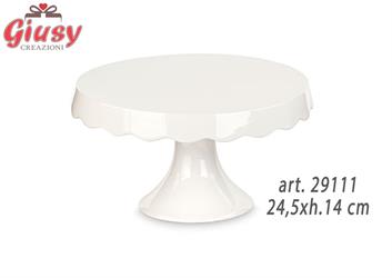 Alzata In Porcellana Bianca Collezione Dolomite 24,5xh.14 Cm 1*4