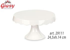 Alzata In Porcellana Bianca Collezione Dolomite 24,5xh.14 Cm 1*4