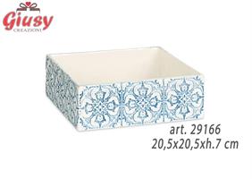 Svuotatasche Collezione Mediterranea Decoro Blu 20,5x20,5xh.7 Cm 1*8