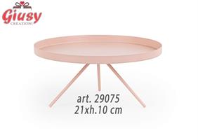 Alzatina In Metallo Rosa 21xh.10 Cm 1*16