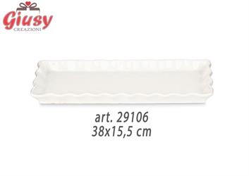 Vassoio In Porcellana Bianca Collezione Dolomite 38xh.15,5 Cm 1*16
