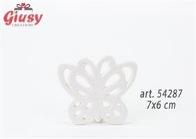 Farfalla In Porcellana Bianca 7x6 Cm 12*144
