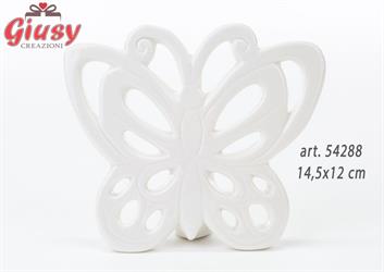 Farfalla In  Porcellana Bianca 14,5xh.12 Cm 4*36