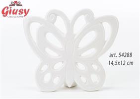 Farfalla In  Porcellana Bianca 14,5xh.12 Cm 4*36