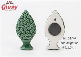Calamita Pigna In Porcellana Verde 6,5x3,5 Cm 24*288