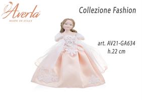 Dama Media In Piedi Con Vestito In Raso In Porcellana Di Capodimonte Collezione Fashion H.22 Cm Completa Di Astuccio