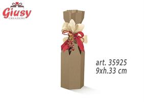Scatola In Cartone Avana Per Bottiglia 9xh.33 Cm 10*100