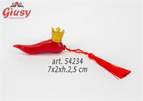 Corno Rosso In Resina 7x2xh.2,5 Cm 12*144