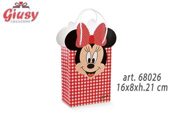 Shopper Minnie Rossa E Bianco 16x8xh.21 Cm 10*50