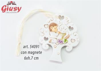 Appendino Calamita Albero Della Vita Con Bimbo Comunione In Resina 6xh.7 Cm 12*288