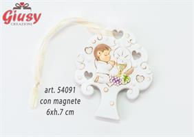 Appendino Calamita Albero Della Vita Con Bimbo Comunione In Resina 6xh.7 Cm 12*288