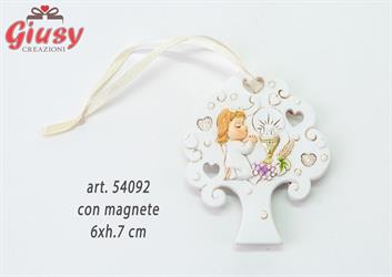 Appendino Calamita Albero Della Vita Con Bimba Comunione In Resina 6xh.7 Cm 12*288