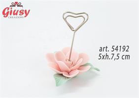 Segnaposto Fiore In Porcellana 5xh.7,5 Cm 6*144