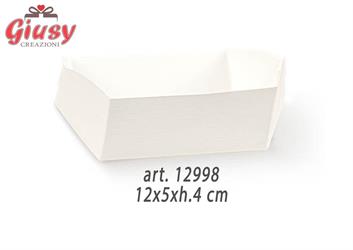 Vassoio Clip Seta Bianco 12x7xh.6 Cm 10*200