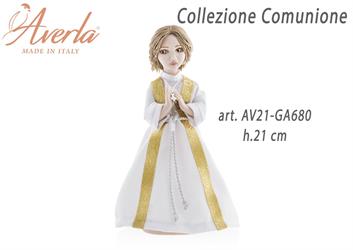 Bimbo Comunione In Porcellana Di Capodimonte H.21 Cm Completo Di Astuccio Collezione Comunione