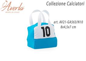 Borsone Da Calcio Piccolo Napoli N°10 In Tessuto 8x4,5xh.7 Cm Collezione Calciatori