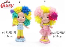 Clown Celeste In Resina H.14 Cm 4*48