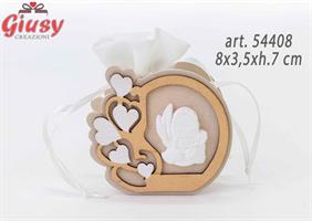 Portasacchetto In Legno Per Comunione Con Applicazione Gessetto Calice 8x3,5xh.7 Cm 12*480