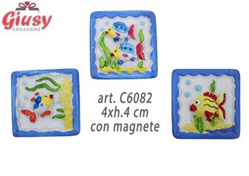 Magnete Fondale Marino In Resina Tre Soggetti Assortiti 4xh.4 Cm 12*144