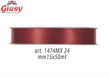 Nastro Raso 15mmx50mt Colore Bordeaux