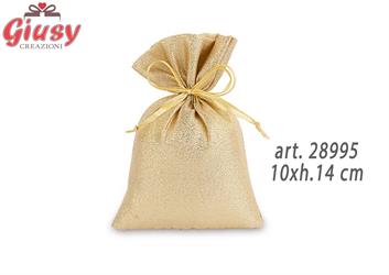 Sacchetto Lamè Colore Oro 10xh.14 Cm 12*120