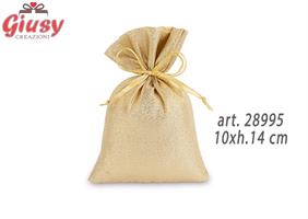 Sacchetto Lamè Colore Oro 10xh.14 Cm 12*120