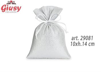 Sacchetto Lamè Colore Argento 10xh.14 Cm 12*120