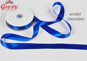 Nastro Doppio Raso Blu 15mmx50mt 1*10