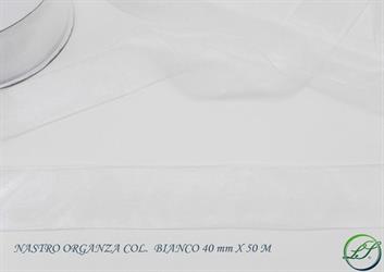 Nastro Organza Bianco 40mmx50mt