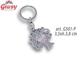 Portachiave Con Albero Della Vita Nascita Colore Rosa 3,5xh.3,8 Cm