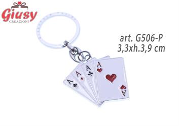 Portachiavi Poker D'Assi 3,3xh.3,9 Cm